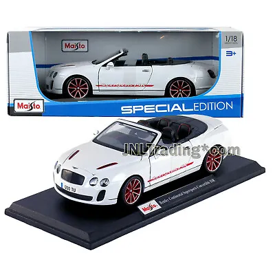 $54.99 • Buy Maisto Special Edition 1:18 Scale Die Cast White BENTLEY CONTINENTAL CONVERTIBLE