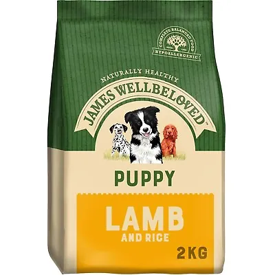 £10.47 • Buy 2kg James Wellbeloved Natural Puppy Complete Dry Dog Food Biscuits Lamb & Rice