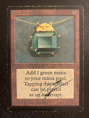 MTG - 1x Mox Emerald X1 - Beta /LEB - LP/MP - Signed • $6359