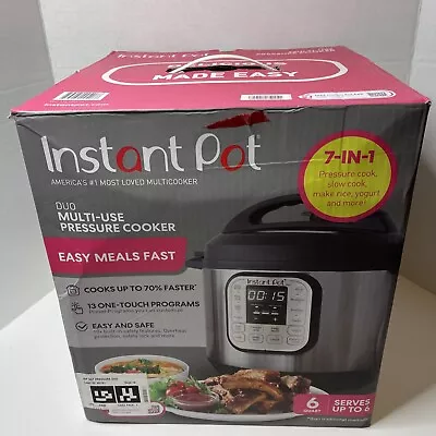 Instant Pot Duo 7-in-1 Electric 6Qt Pressure Cooker Slow CookerStainless Steel • $59.99