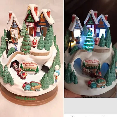 Hallmark Keepsake -  Holiday Hilltop Tree Farm Ornament - Light Sound Motion   • $25