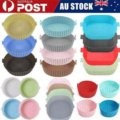 Multifunctional Air Fryer Silicone Pot Reusable Oven Accessories Baking Tray • $12.02