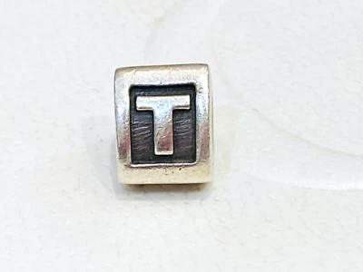 $45 • Buy Authentic Pandora Charm Alphabet Initial Letter T 790323 Retired Rare