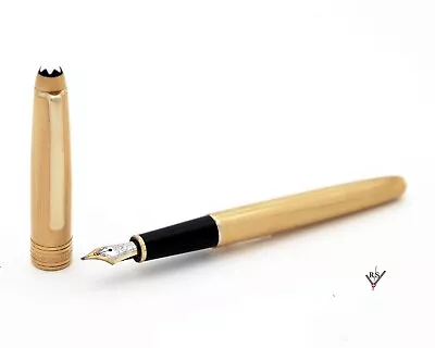 Montblanc Meisterstuck Solitaire Vermeil 925 Barley 144 Fountain Pen Excellent  • $611.99