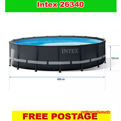 Intex Ultra Rondo 26340 Swimming Pool Frame Pool Set 732 X 132 Cm • £1629.88