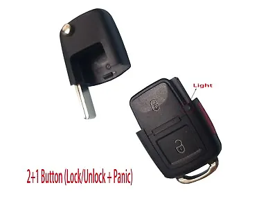 $4.28 • Buy 2+1 Buttons Panic Remote Flip Key Blade Fob For VW Golf Passat Polo Beetle Jetta