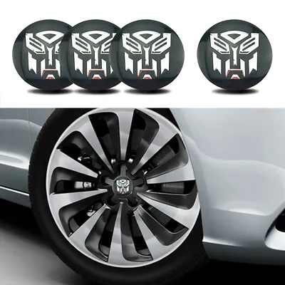 $7.64 • Buy 4x 56.5mm Alloy Transformers Autobot Car Wheel Hub Caps Replace Sticker Emblem