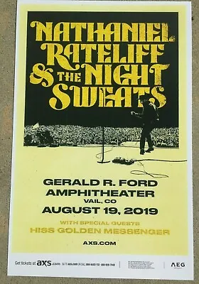 $9.99 • Buy NATHANIEL RATELIFF & The Night Sweats 2019 Vail, Colorado 11x17 Promo Poster