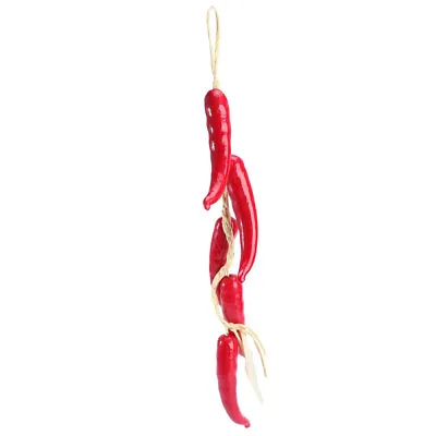 £7.04 • Buy  Artificial Lifelike Red Chilli Strings Hanging Fake Fruit Vegetable Hanging