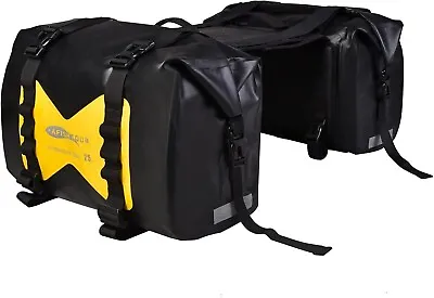 2PCS 25L Waterproof Motorcycle Saddle Bags Universal Pannier Bag Moto Travel Bag • $76.46