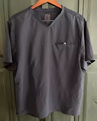 $9.99 • Buy Barco One Wellness Men's V-Neck Scrub Top In Gray Size L