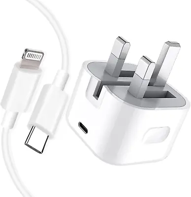Iphone Charger [Apple Mfi Certified] Apple 20W USB C Fast Charger Plug And 2M/6. • £11.07