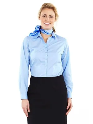 £4.99 • Buy Simon Jersey Ladies Long Sleeved Smart Blouse Office Corporate Business Shirt
