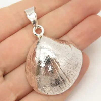 925 Sterling Silver Vintage Mexico Shell Design Pendant • $51.99