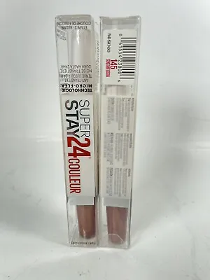 2 Maybelline SuperStay 24 Hr 2 Step Lip Color 145 CONSTANT COCOA Anti-Transfer • $16.99