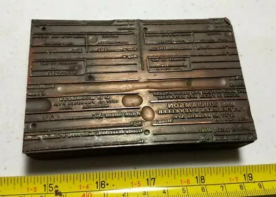 Vintage Letterpress Printing Block L. L. Williamson Minneapolis? Watchmaker • $30