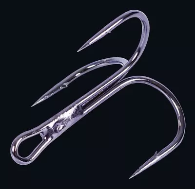 50 Pcs Large Size High Carbon Steel Treble Hooks 4/0 5/0 6/0 7/0 8/0 9/0 10/0# • $12.99