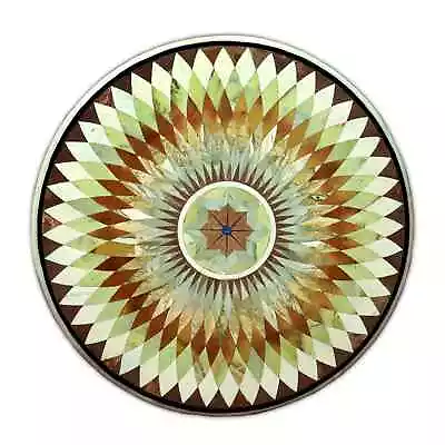 42  Semi Precious Stone Inlay Handicraft Marble Dining Kitchen Table Top • $1808.40