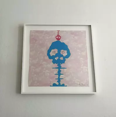 *sale* Takashi Murakami Signed Framed Limited Print Pink Blue Skull Flower $10k • $1999.99