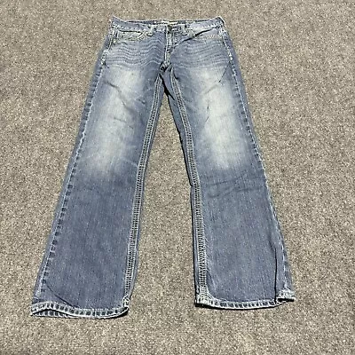Buckle Carter Bootcut Jeans Men's 32R Blue MEASURES 32x31 Cotton Blend Stretch* • $23.88