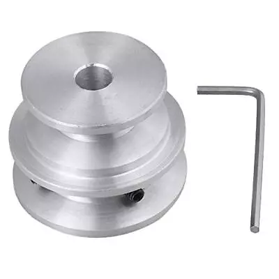 40x30x8MM Silver Aluminum 2-Step Groove Fixed Bore Pulley With Wrench For Mot... • $20.22