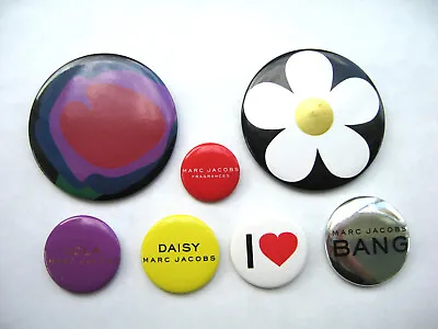 Collection Of 7 Marc Jacobs Fragrance Perfume Buttons Daisy Lola Bang Designer • £8.68