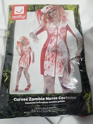 New – Smiffys – Womens – Curves Zombie Nurse Costume – 2XL • £16.99