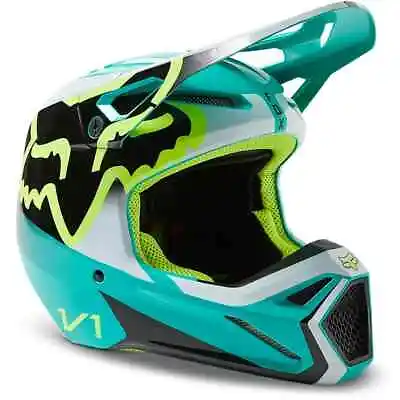 Fox Racing V1 Leed Mx Helmet - Teal - Motocross/offroad • $139.99