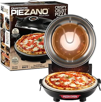 Granitestone Piezano Indoor/Outdoor Portable Electric Pizza Oven W Ceramic Stone • $129.99