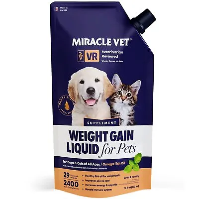 	Miracle Vet High Calorie Weight Gainer For Dogs & Cats - 2400 Calories 1 Bot... • $36.45