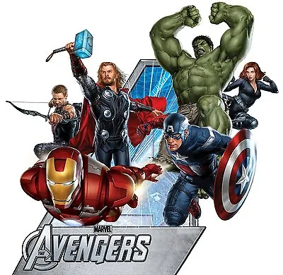 The Avengers Giant Wall Decal Sticker Captain America Hulk Iron Man Party Decor • $29.99
