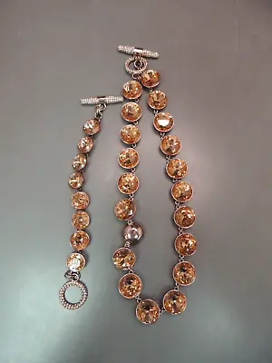 Vintage Juicy Couture Togel Necklace+Bracelet Set Topaz Stones(42591-Costume-MS) • $29.95