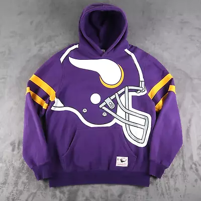 Minnesota Vikings NFL Mitchell & Ness Throwback Pullover Purple Hoody Men’s XL • $48.88