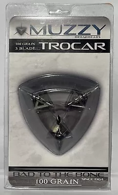 Muzzy Broadheads Trocar 100 Grain 3 Blade Bad To The Bone • $24.99