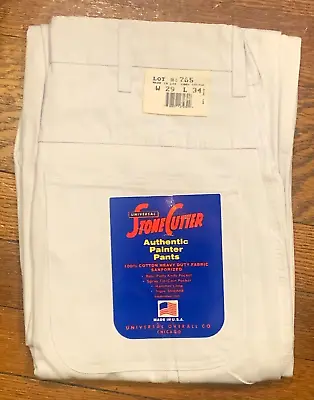 Men Size 29X34 New Vintage Universal Stone Cutters White Painter USA Made Pants • $19.99