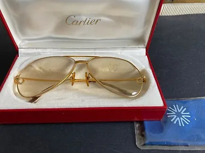 $329.92 • Buy Vintage Authentic Cartier Panthere’ , Oval Large Eyeglass Frames Made In France.