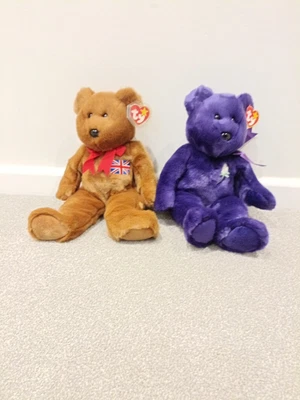 £15.99 • Buy TY Genuine  Princess Diana Buddy And Britannia Buddy-exc Cond. Kept Boxed