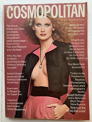 Cosmopolitan Magazine November 1977  Kathy Spiers Cover Vintage Fashion Ads • $14.98