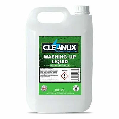 Cleanux Washing Up Liquid -  5L (Premium Grade).  • £10.99