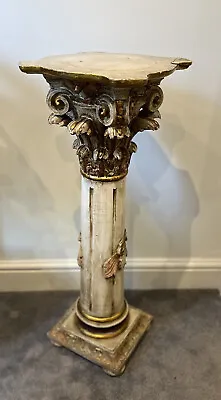 Ornate Floral Plinth Carved Display Stand Jardiniere Column • £395