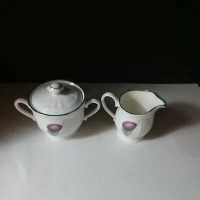 Epoch MARKET DAY Collection E801 Korea Sugar Bowl & Lid And Creamer Set • $28.95