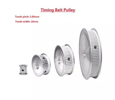 HTD-3 M 12T-120T Timing Belt Pulley Without Step Bore 4-15mm For 15mm Width Belt • $5.45