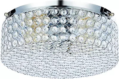 Modern Crystal Ceiling Light Fixture Flush Mount Ceiling Lights For Hallway Din • $75.99