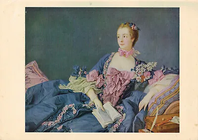 Madame De Pompadour By Francois Boucher Vintage Old Print Picture 1934 • £3.49