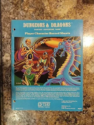 Dungeons & Dragons Player Character Record Sheets 9037 1981 D&D Vintage • $19.99