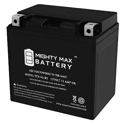 Mighty Max YTX14L-BS Battery Replaces Honda ATV TRX Rubicon Foreman Rancher • $44.99