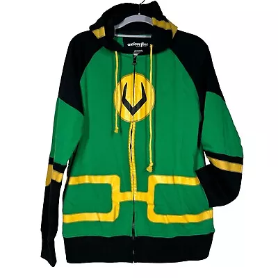 Marvel We Love Fine Loki Hoodie Sweatshirt Men's Size M Full Zip Cosplay Pockets • $19
