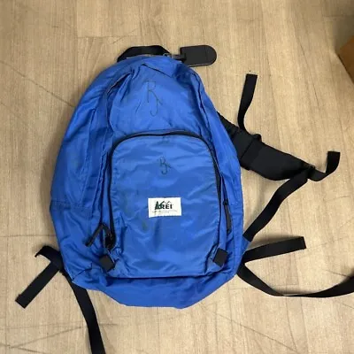 $9.95 • Buy VINTAGE REI Backpack Blue Black Logo Hiking Outdoors Backcountry