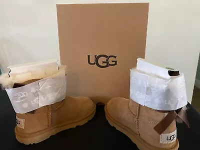 Ugg T Bailey Bow II Boot (Tan) Youth Child Little Kid (Size 10) NEW IN BOX • $72