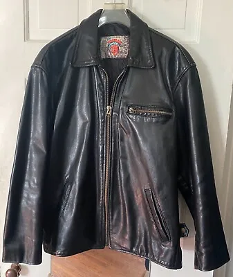 Vintage Heroes London Black Leather Cafe Racer Style Men’s Jacket Small • $80
